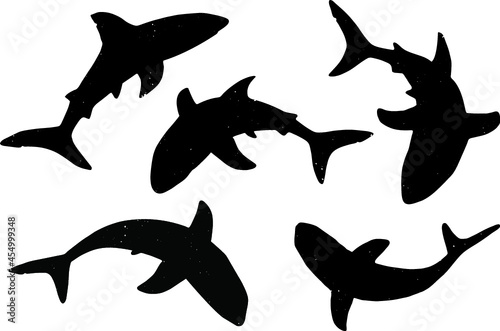 Shark silhouettes