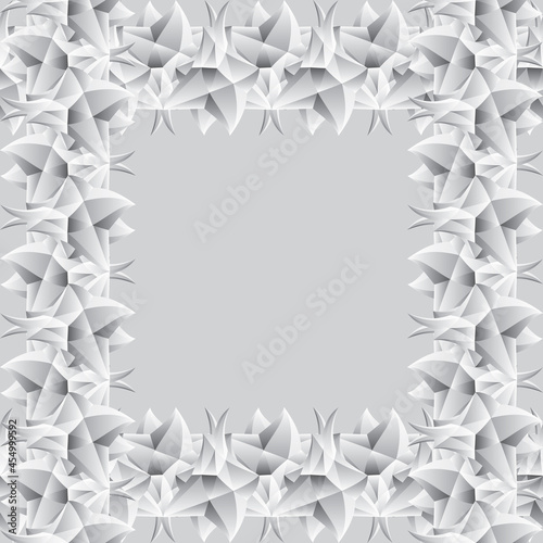 Decorative frame. Design element with imitation of stone carving or gypsum stucco