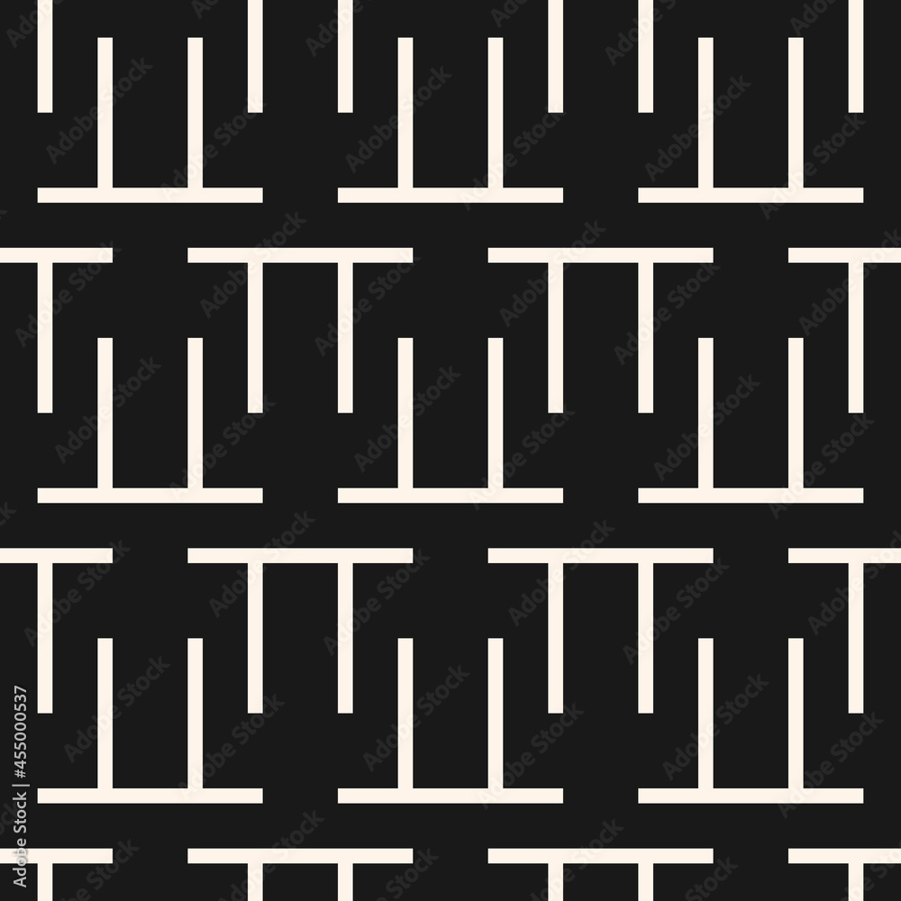 Geometric vector texture with small shapes. Abstract modern simple pattern. Black and white monochrome background. Seamless design for decor, textile, furniture, clothes, wallpaper, fabric. Geometric vector texture with small shapes. Abstract modern simple pattern. Black and white monochrome background. Seamless design for decor, textile, furniture, clothes, wallpaper, fabric.