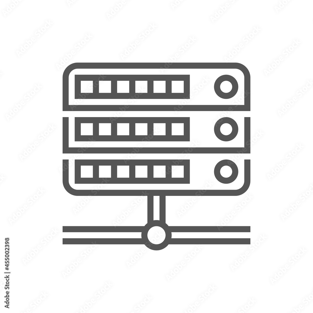 Hosting data server icon for web and mobile Hosting data server icon for web and mobile