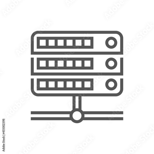 Hosting data server icon for web and mobile