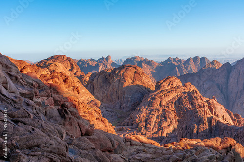 Sunrise over Mount Sinai, view from Mount Moses © ArturSniezhyn