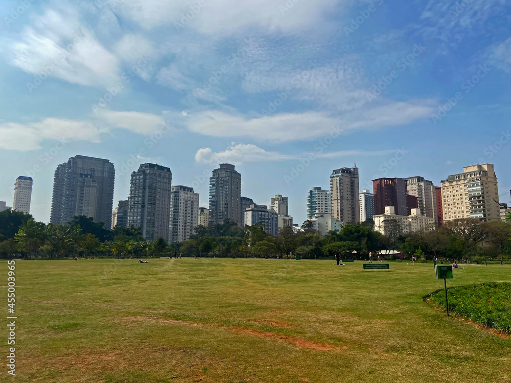 Fototapeta premium Public Park Cityscape in Sao Paulo