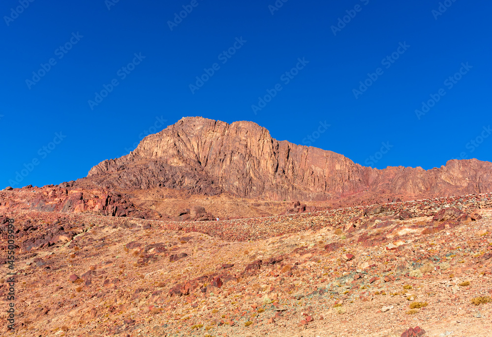 Egypt, view of Mount Moses on a bright sunny day