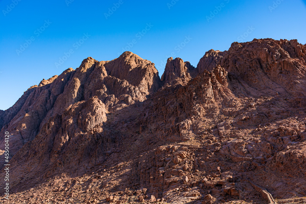 Fototapeta premium Egypt, Sinai Mountains on a bright sunny day, beautiful landscape