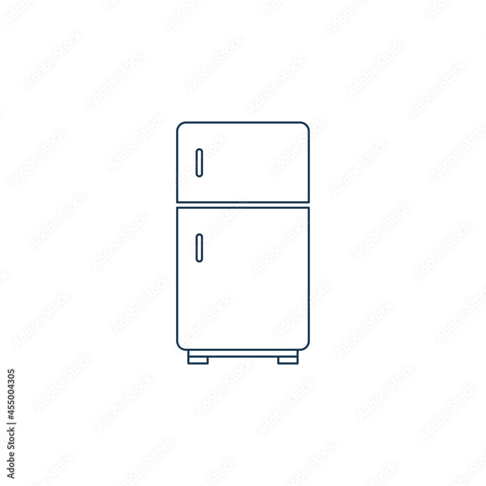 Smart electronic fridge icon vector Smart electronic fridge icon vector