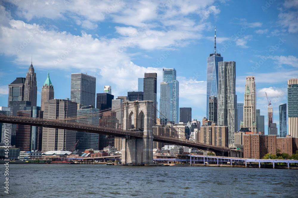 A view of the Manhattan skyline from the East River in New York City on Saturday, Sept. 4, 2021. (Gordon Donovan)
