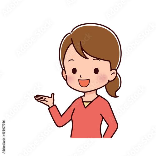 色々なポーズの私服の女性のイラスト