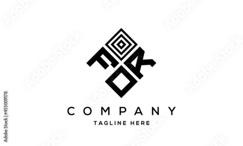creative square FRO three latter logo vector