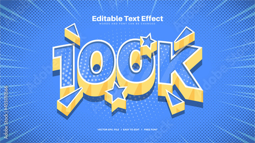 Fun 100 K Text Effect