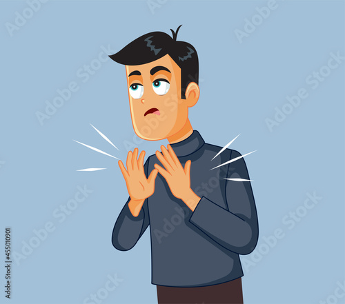 Sarcastic Man Rolling Her Eyes While Applauding