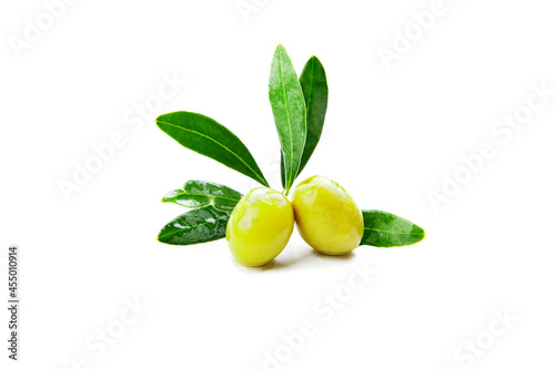 Wallpaper Mural Olives with leaves on branch isolated over white Torontodigital.ca