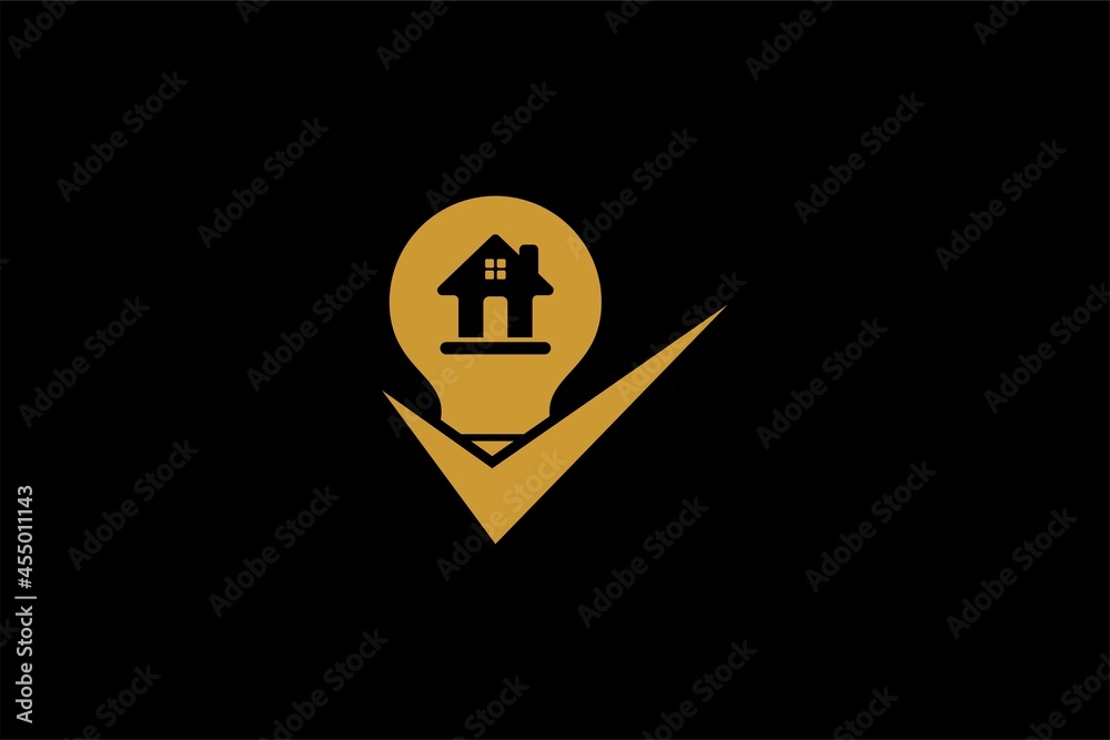 Home solution logo design, Real estate illustration - Vector