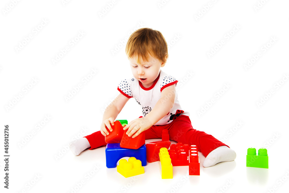 baby girl is playing with educational toys baby girl is playing with educational toys