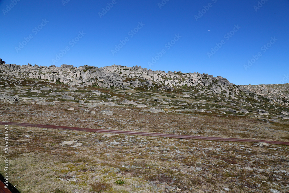 landscape with blue sky