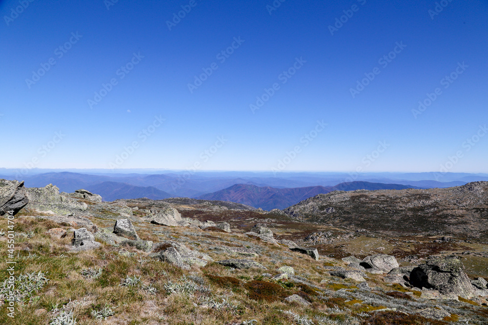 landscape with blue sky