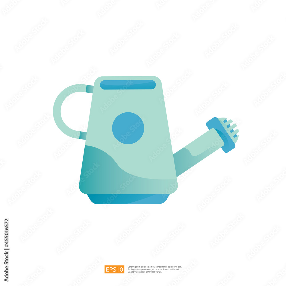 watering can equipment in flat vector illustration design style watering can equipment in flat vector illustration design style