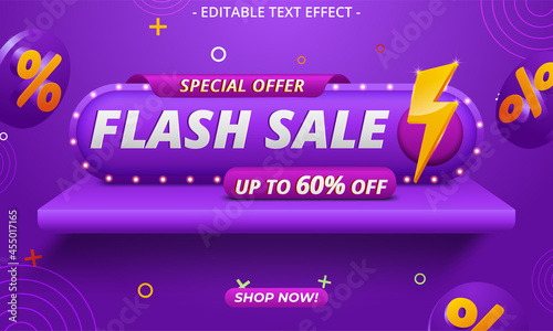 Flash sale bright banner design template