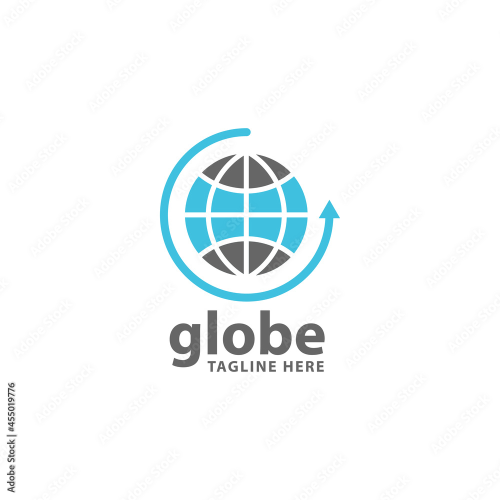 globe of earth for company logo vector image