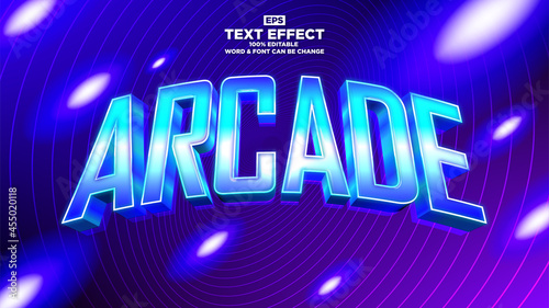 Foto Arcade game editable text effect
