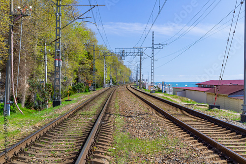 railway tracks in the countryside