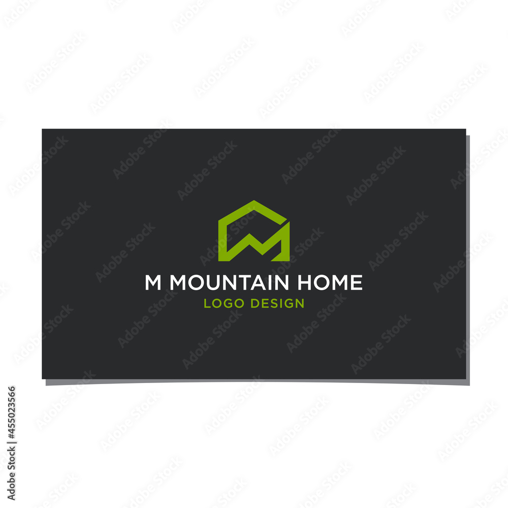 Fototapeta premium DESAIN LOGO RUMAH GUNUNG M