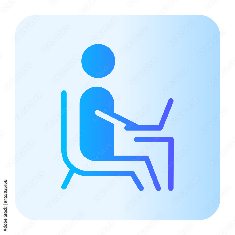 Working At Home gradient icon Working At Home gradient icon
