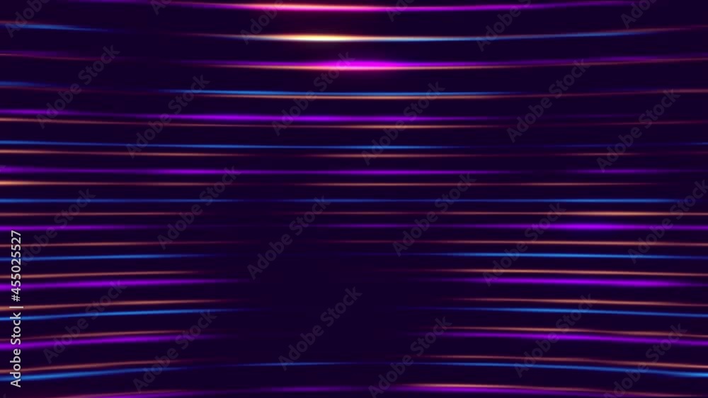 Abstract Artistic Motion Purple Sweet Multicolor Glowing Curved Light Streaks Seamless Loop Background Animation