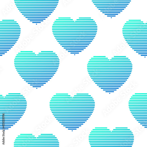 Modern heart seamless pattern illustration background