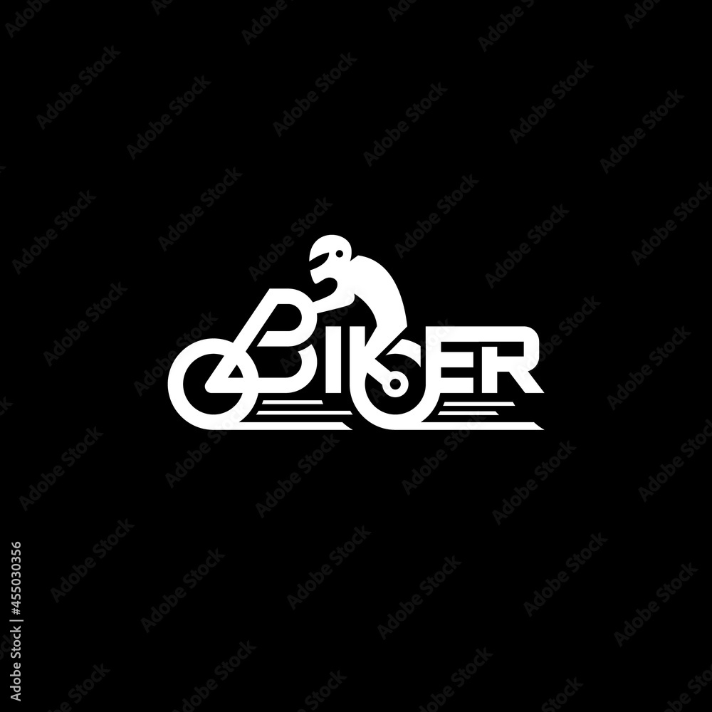 Obraz premium Biker wordmark, company logo design.
