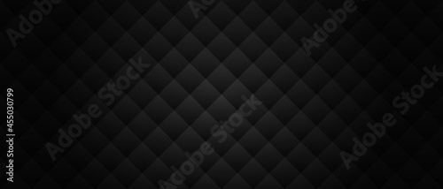 Abstract. Black square diamond shape background. light and shadow. Vector.