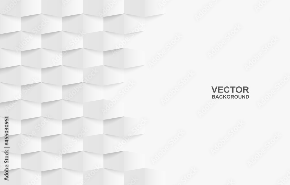 Abstract. geometric shape white background. light and shadow .Vector ...