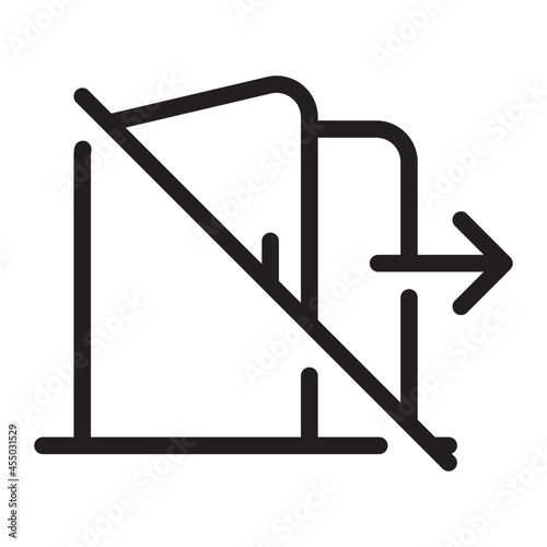 Not Go line icon
