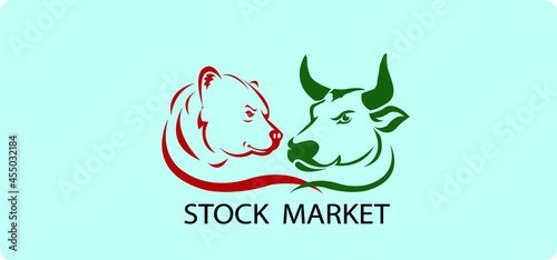 2d illustration share market concept
