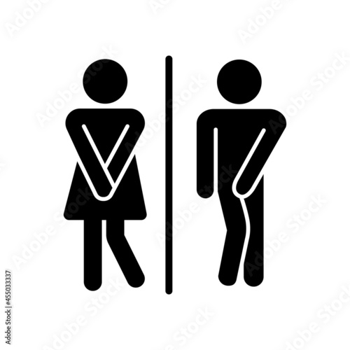Female Male Restroom icon vector