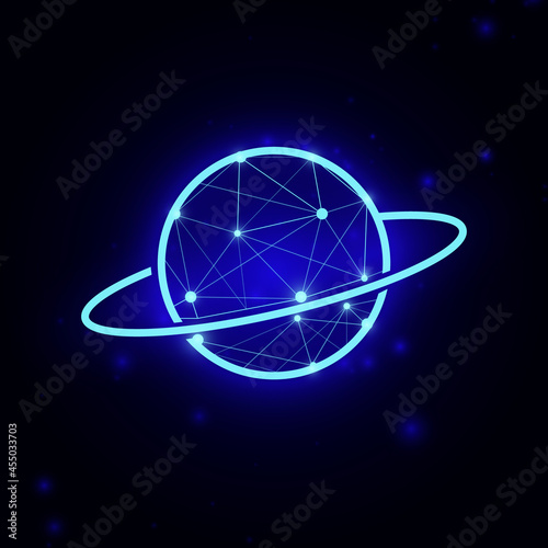 Saturn planets. Planet icon. Vector illustration