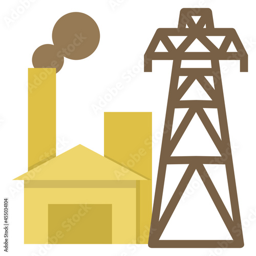 power plant flat icon