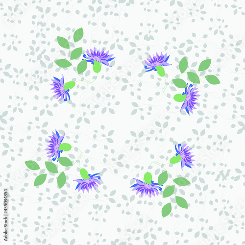 Seamless pattern of abstract  flowers on a white background for wallpaper, design, covers	
