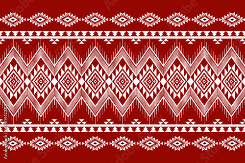 Geometric ethnic oriental seamless pattern traditional Design for background,carpet,wallpaper.clothing,wrapping,Batik fabric,Vector illustration.embroidery style - Sadu, sadou, sadow or sado