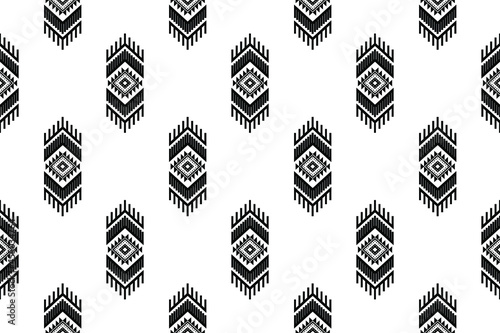 Aztec,Geometric ethnic oriental seamless pattern traditional Design for background,carpet,wallpaper.clothing,wrapping,Batik fabric,Vector illustration.embroidery style - Sadu, sadou, sadow or sado