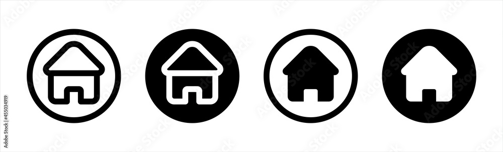 Home icons set. House icon collection. Real estate. Flat style houses symbols for apps and websites on white background. Home icons set. House icon collection. Real estate. Flat style houses symbols for apps and websites on white background.