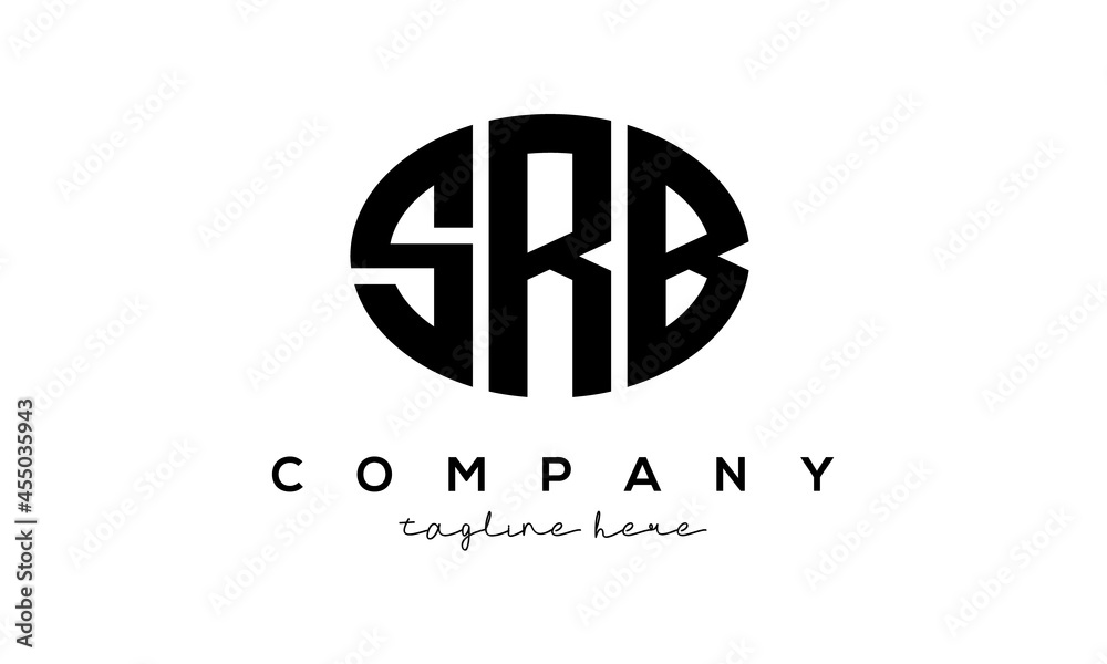 SRB three Letters creative circle logo design SRB three Letters creative circle logo design