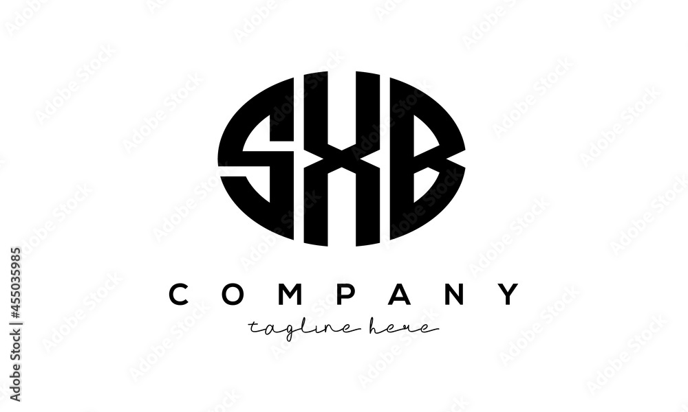 SXB three Letters creative circle logo design SXB three Letters creative circle logo design