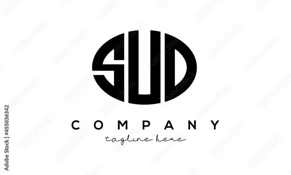 SUD three Letters creative circle logo design	
