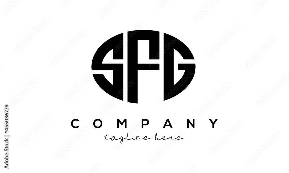SFG three Letters creative circle logo design SFG three Letters creative circle logo design