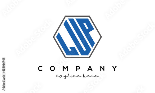 letters LUP creative polygon logo victor template	