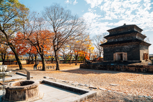 Bunhwangsa temple at autumn in Gyeongju, Korea photo