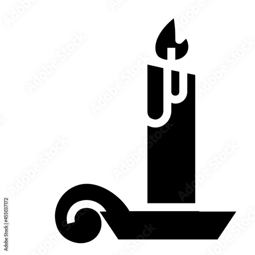 candle glyph icon