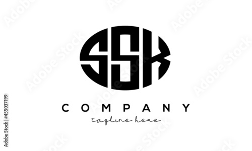 SSK three Letters creative circle logo design photo