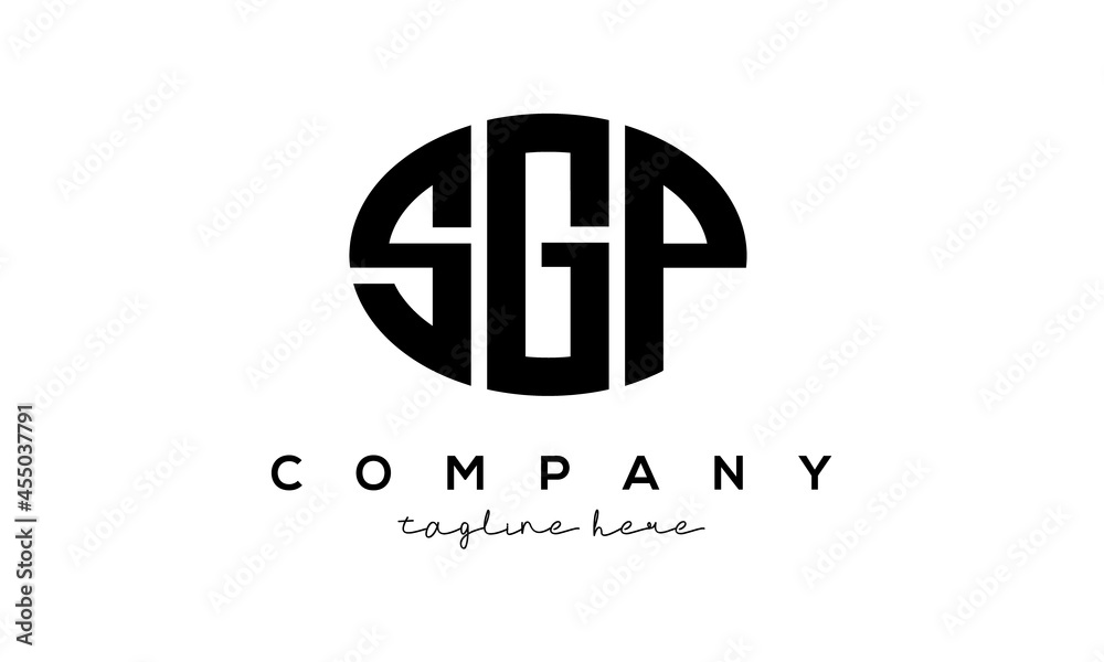 SGP three Letters creative circle logo design SGP three Letters creative circle logo design